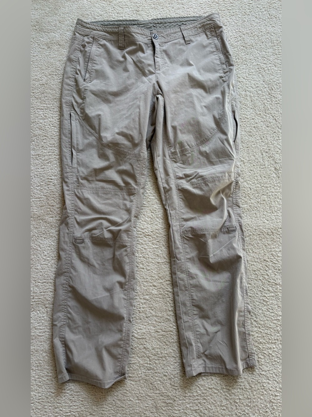 Kuhl women’s Spire roll-up beige convertible pants SPF 50 sz 16 (waist 36”)